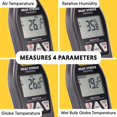 thumbnail image 3 of General Tools WBGT8758 - Heat Index Monitor with 35 x 40mm Brass Black Ball, 3 of 6