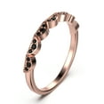 thumbnail image 2 of 0.21ct Round Black Diamond Moissanite Half Moon Styled Wedding Band 10K rose gold, 2 of 4