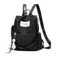 thumbnail image 1 of Minnieouse para mujer, tela Oxford, portátil, para viajes universitarios, Camping, libros, botella de agua, teléfono móvil, Mochilas Negro, 1 of 6