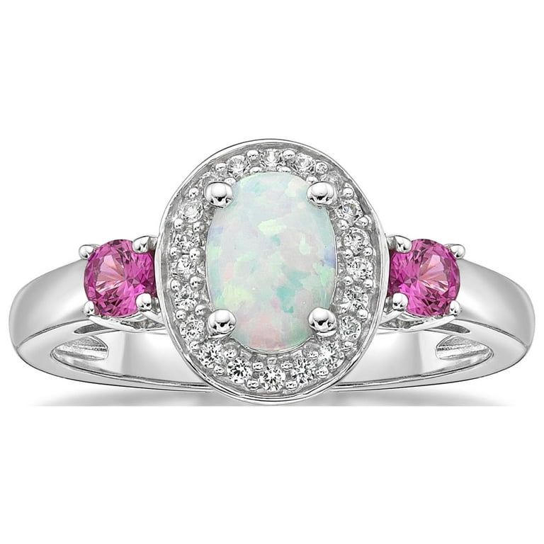 Luxury 925 Sterling Silver Pink Heart Diamond Gemstone Rings For