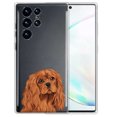 thumbnail image 1 of WIRESTER Transparent Soft Gel TPU Clear Case Slim Protective Cover for Samsung Galaxy S22 Ultra 6.8" 2022, Ruby Cavalier King Charles Spaniel Dog, 1 of 3