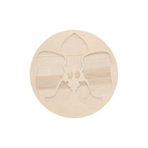 Welled Wood Surface, Circle Withorchid Shaped, 10" X 10", For Wooden Trays, Crafts And Decorations, Welled Center For Resin Design Or Paint - Decoupage, Engraving, Wood Burning