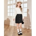 thumbnail image 6 of Arshiner Girl's Skirt Sets Casual Fall Outfits Corduroy Skirt and Long Sleeve Rib Knit Shirt Tops Trendy 2 Piece Clothes, 6 of 6