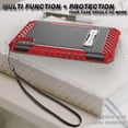 thumbnail image 4 of Case for iPhone Xs Max, Red Tri-Shield Rugged Cover [with Metal Kickstand + Wrist Strap Lanyard] for Apple iPhone Xs Max (Size 6.5" model) (iPhone 10s Max), 4 of 6