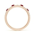 thumbnail image 2 of ANGARA Natural Nature Inspired Round Ruby & Diamond Filigree Ring in 14K Rose Gold for Women (Size-3mm) | July Birthstone, Birthday, Anniversary, Jewelry Gift for Women | Natural Ruby Ring, 2 of 9