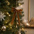 thumbnail image 5 of 2026 Christmas Home Party Decoration Christmas Ornament Bow Knot Hanging Decoration With Golden Bells Vintage Hanging Pendant For Xmas Tree Wall Door Holiday Party Decor, 5 of 6