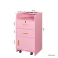 thumbnail image 6 of Beauty Salon Storage Cabinet with Wheels,Salon Station with 2 Locking Drawers & 3 Hair Dryer Holders & 1 Large Cabinet,Bathroom Beauty Salon Cabinet,Hair Styling Equipment Salon Cart for Hair Stylist, 6 of 12