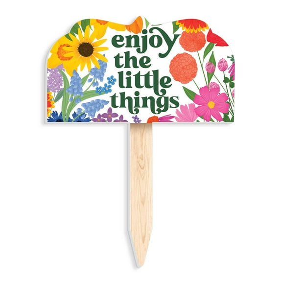 Highland Home "Enjoy The Little Things" Decorative Shaped Garden Stake