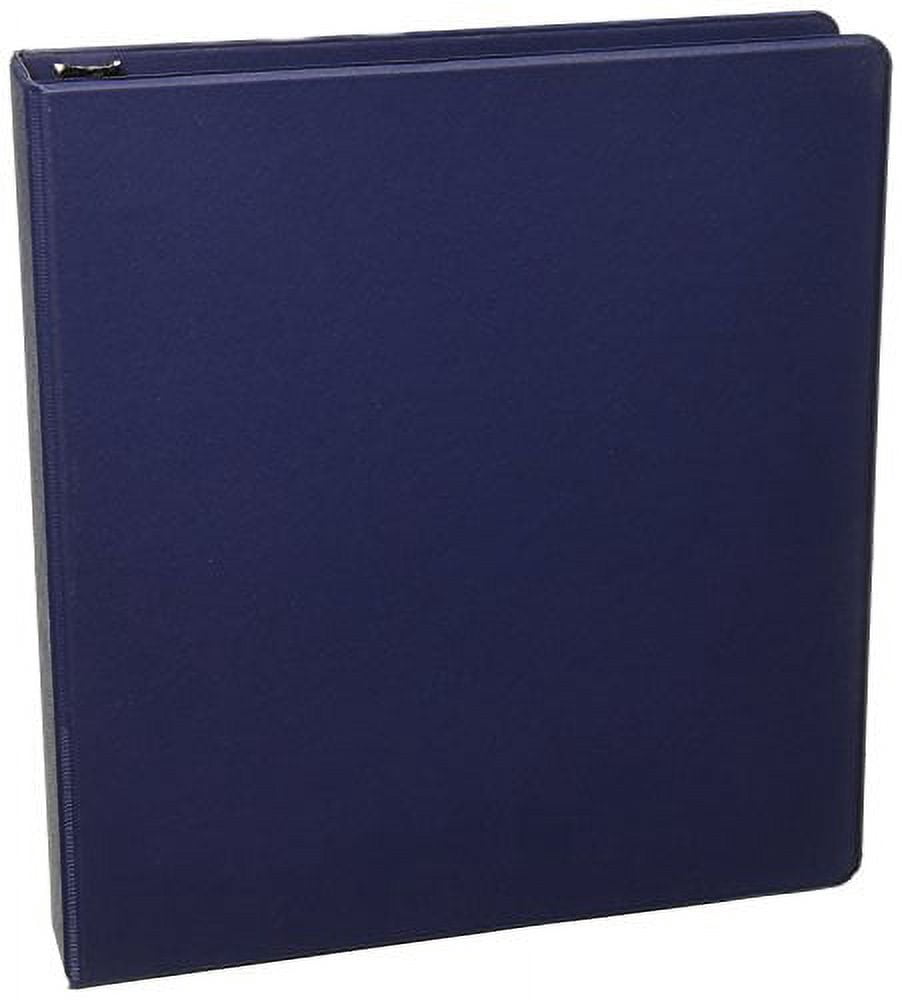 school smart polypropylene round ring binder, 1-1/2 in, blue