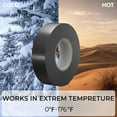 thumbnail image 7 of 6 Pcs Professional Grade Electrical Tape,Black Insulating Tape,Waterproof Tape,Heat-Resistant-Flame Retardant-Strong Adhesive,for Wire Repair,Wire Wrapping,Automotive,Indoor Outdoor Use,3/4in x 33ft, 7 of 7
