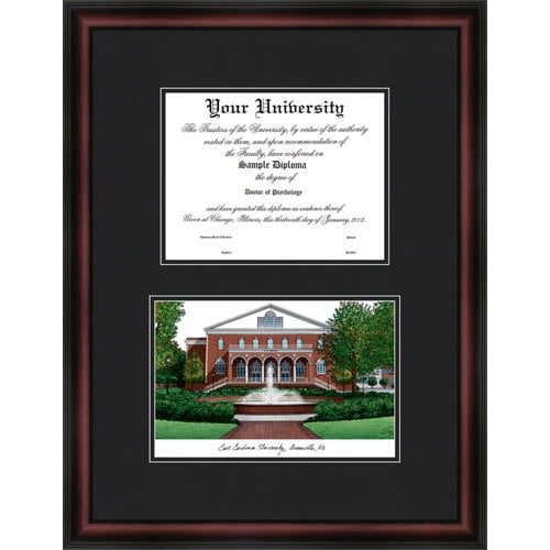 Campus Images NC993D-1411 11 x 14 in. University of North Carolina, Charlotte Diplomate Diploma Satin Mahogany Frame