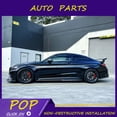 thumbnail image 5 of Apto para Mercedes Benz Clase C C260l C63 W205 15-22, faldones laterales delanteros de fibra de carbono modificados, alerón trasero, 5 of 5