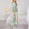 thumbnail image 3 of Lsque Books Pattern Long Sleeve Pajama Set for Women - Soft 2-Piece Sleepwear and Loungewear Set with Pockets, Comfy Nightwear-Large, 3 of 7