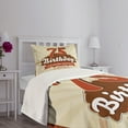 thumbnail image 5 of Ambesonne Retro Quilted Bedspread Set 2 Pcs, Birthday Age Number, Twin Size, Scarlet Brown Eggshell, 5 of 6