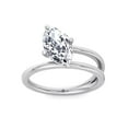 thumbnail image 4 of Kloe - Twist Band Solitare Moval Moissanite Lab-Diamond Engagement Ring, 4 of 5