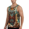 thumbnail image 2 of Salouo Pond Meditating Tiger for Men's Tank Tops,Sleeveless Muscle Shirts for Men Quick Dry Workout Tank Top Gym Muscle Tee Fitness Bodybuilding Sleeveless T Shirt-X-Large, 2 of 7