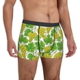 thumbnail image 5 of Men's Boxer Briefs, Cute Lime Green Grape Soft Comfy Mens Underwear Boxer Briefs Breathable With Widen Waist, 5 of 7