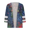 thumbnail image 4 of Nouveaux Hauts pour Femmes 2023 Grande Taille Mode Col Rond Décontracté Manches Longues Chandail Imprimé Hauts Blouse Chemise à Manches Longues pour Femmes, 4 of 5