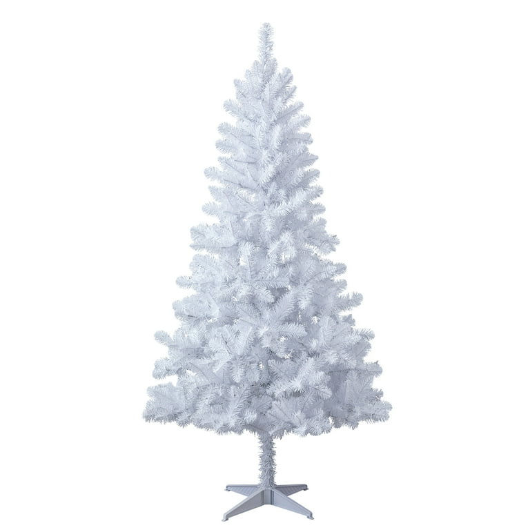 6.5' Pre-Lit Madison Pine White Artificial Christmas Tree with