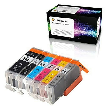 OCProducts Compatible Ink Cartridge Replacement for Canon PGI-270 XL CLI-271 XL for Pixma MG7720 TS8020 TS9020 Printers (6 Pack)