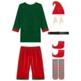 thumbnail image 4 of vastwit Mens Christmas Elf Outfits Santas Helper Long Sleeve Top with Pants Accessories Red Green L, 4 of 7
