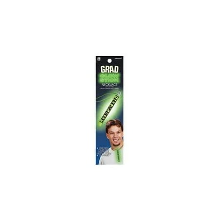 DDI 1221673 Graduation Glow Necklace in Green Case Of 6