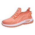 thumbnail image 2 of Domzle Women's Tennis Running Walking Shoes Slip on Casual Non Slip Athletic Workout Gym Sneakers Fashion Lightweight Breathable Mesh Jogging Work Sports Outdoor Shoe Saffron, 2 of 5