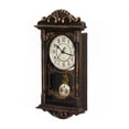 thumbnail image 7 of Clockswise Decorative Grandfather-Style Wall Clock Vintage-Inspired Design Realistic Wood-Grain Texture Distressed Finish Battery-Operated for Home Office Living Room Kitchen Entryway, 7 of 7