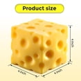 thumbnail image 2 of Cheese Squishy Cube Block, Squishy Fidget Toys for Adults & Teens, Easter Basket Stuffers, Stocking Stuffers, Sensory Stress Ball Squeeze Toys for Stress Relief, 2 of 8