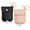 Black, variant on Set of 2 Portable Mini Hand Gel Holder Keychain Travel Bottle Leakproof with Leather Bag