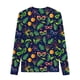 thumbnail image 4 of Blusas y camisas de manga larga con cuello redondo Camisas con estampados de manga larga Cuello redondo lindo Blusas casuales elegantes Ropa Camisas de cuello redondo Niña Top de poliéster, 4 of 5