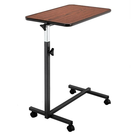 UBesGoo 27 -44 Adjustable Height Overbed Table with Wheels for Hospital Home Office Bedside Table