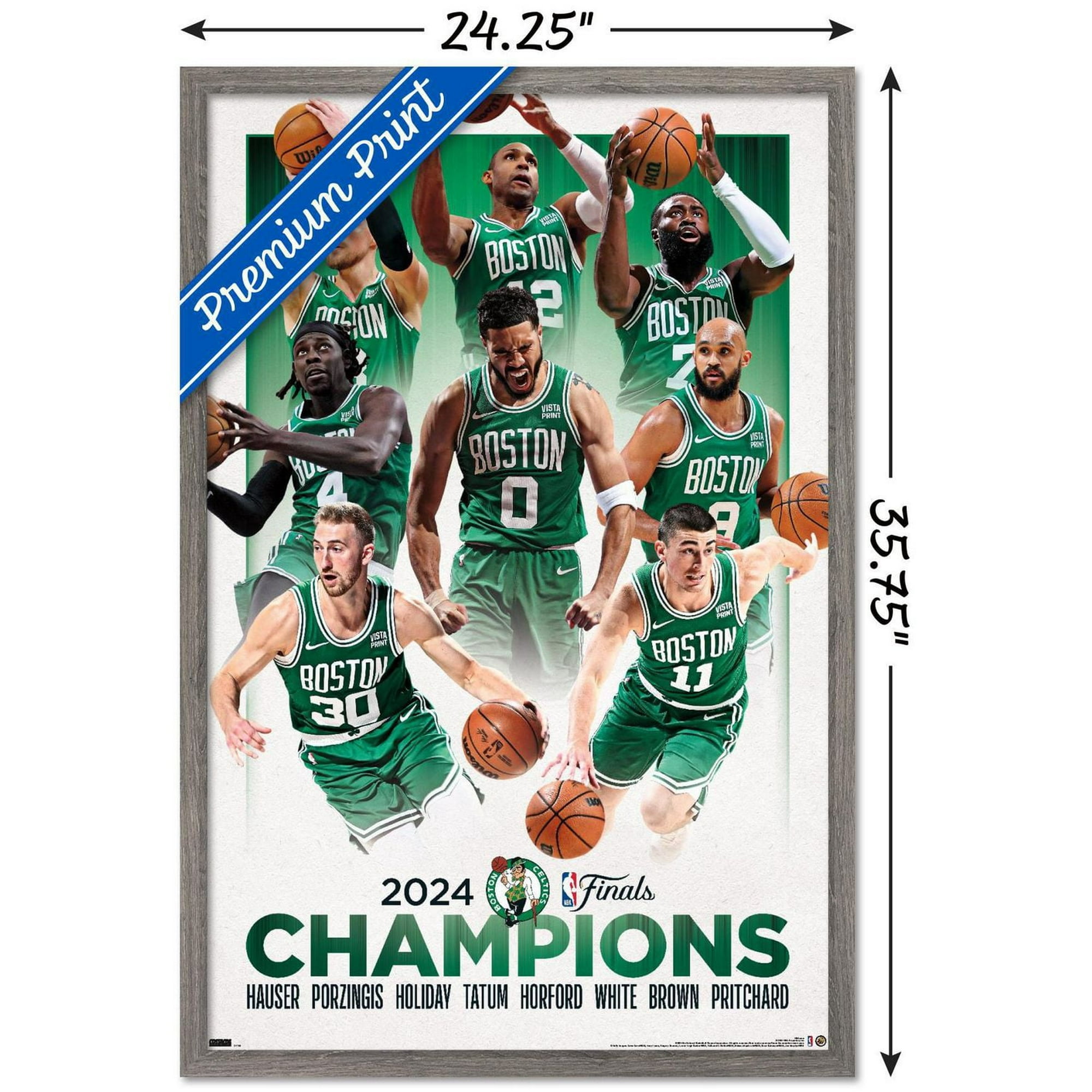 NBA Boston Celtics 2024 NBA Finals Champions Wall Poster,