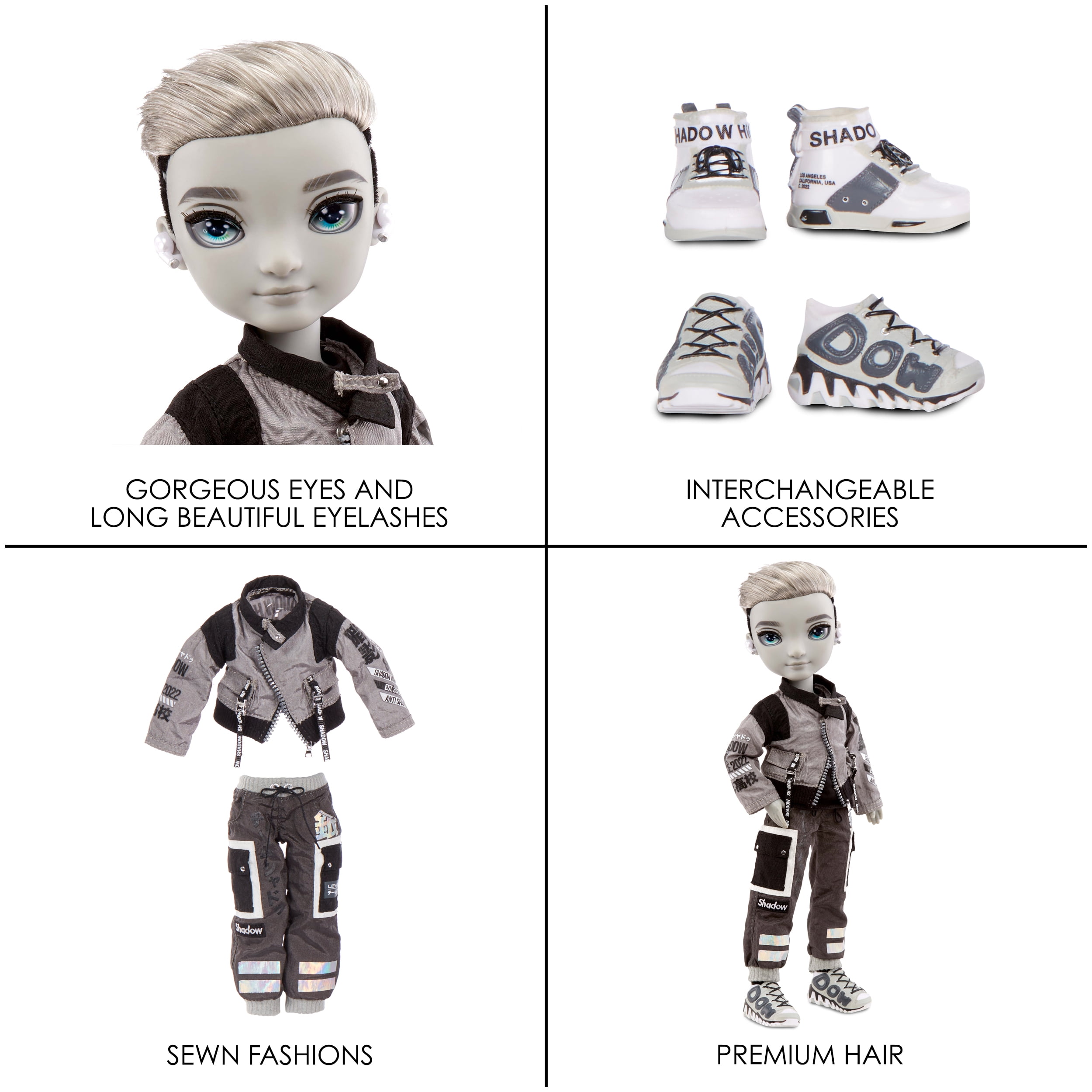 Shadow High Series 1 Ash Silverstone- Greyscale Boy Fashion Doll. 2 Silver  Designer Outfits to Mix & Match with Accessories, Great Gift for Kids 6-12  Years Old and Collectors 