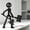 Black, variant on Luminous Posable Stick Man Action Figure Flexible Joint Dummy Doll With Replaceable Weapons Desktop Decor Gift Toy,Gold