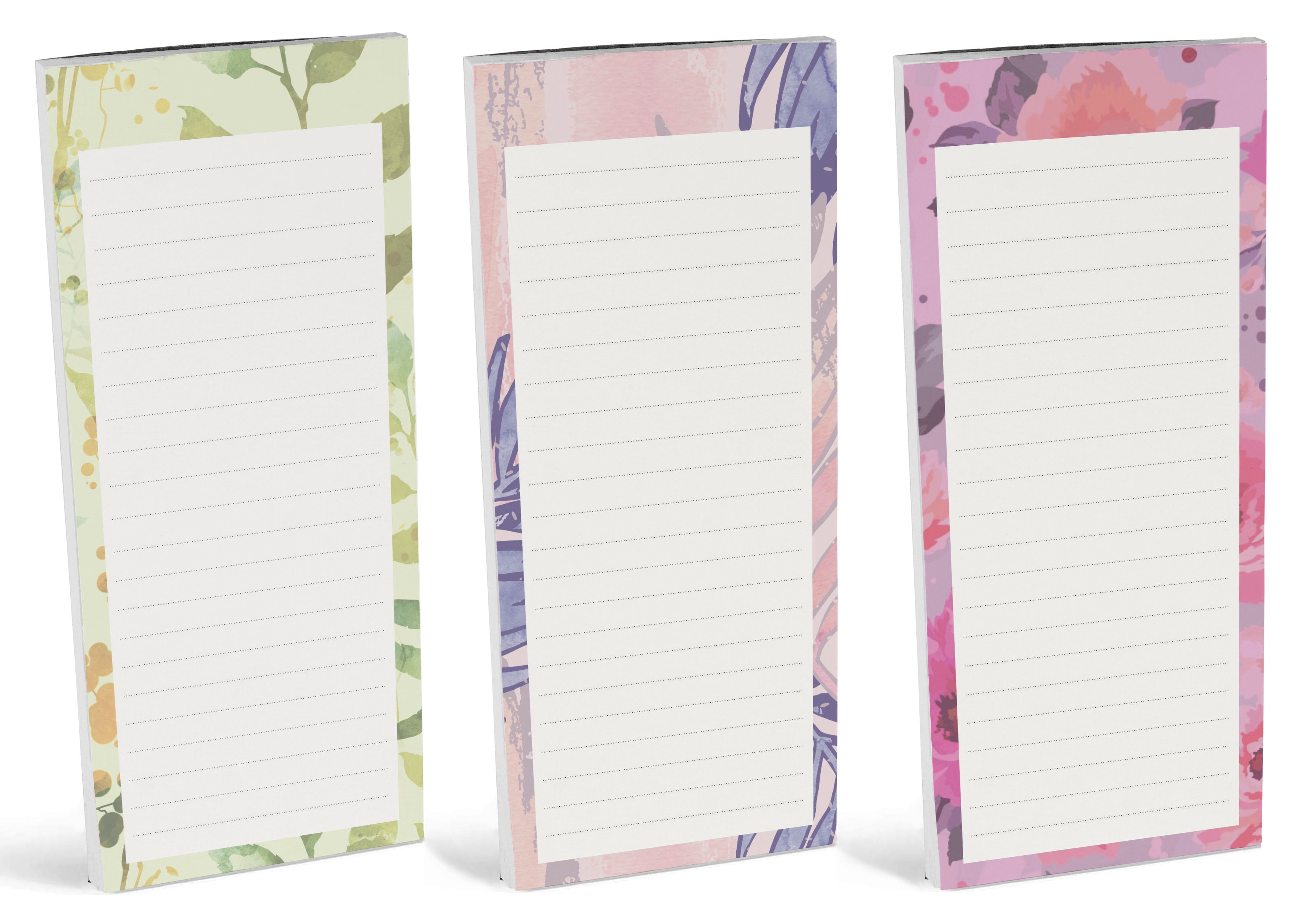 Inkdotpot Pack of 3 Magnetic Fridge To-Do List Notepads- Magnetic Memo Pads For Refrigerator-(50 Sheets Each)-K9