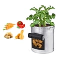 thumbnail image 6 of 2 Pack 7 Gallon Potato Planter Bags - Garden Tub for Vegetable Growing with Flap Access, Silver and Black, 6 of 6