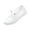 White, variant on Women's Mesh Platform Sneakers Breathable Canvas Mule Shoes Casual Walking Flats with Ribbed Sole Black Size 41