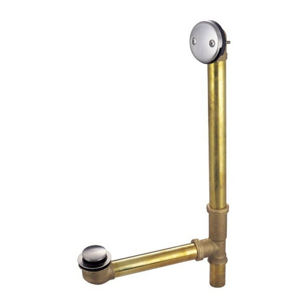 Kingston Brass PDTT2168 21" TipToe Tub Waste with Overflow, 17 Gauge, Brushed Nickel