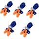 thumbnail image 1 of 5 Pairs Ear Plugs with Cord, Tree Soft Safety Soft Silicone Ear Plugs Muffs Protection - Reusable, Blue-Orange, 1 of 4
