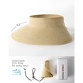 thumbnail image 3 of Sun Hats for Women Wide Brim Straw Visor Hat Packable Foldable Beach Hat Ponytail Open Top UV Protection Summer Travel Beach Hats for Women Essentials, 3 of 15