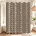 thumbnail image 4 of YHRUWN Boho Floral Shower Curtain Sets with Rugs, 16-Piece Vintage Brown Bathroom Sets with Hooks, Waterproof Fabric Bathroom Decor Set, 4 of 10