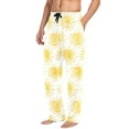 thumbnail image 2 of Sun Drawings on White Men's Pajama Pants Cotton Long Sleepwear Lounge Pants S, 2 of 7