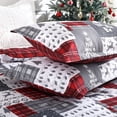 thumbnail image 2 of ZACOO Christmas Duvet Cover Queen 3 Piece, Reversible Christmas Plaid Comforter Cover Set Holiday Decorative Bedding, Soft Microfiber Red Duvet + 2 Pillowcases, 2 of 7