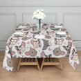 thumbnail image 3 of Bulldog Dog and Love Heart Square Tablecloth,Waterproof Square Table Cover,Wipeable Spillproof Washable Table Cover for Home Kitchen Party Decor 52"x52"(132x132cm), 3 of 6