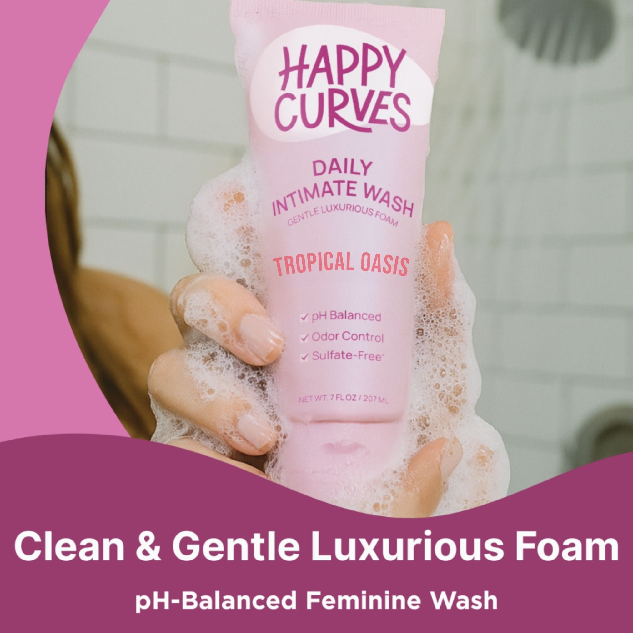 Happy Curves Feminine Intimate Wash, Tropical Oasis, 7 fl oz