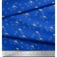 thumbnail image 3 of Soimoi Blue Moss Georgette Fabric Berries & Butterfly Fabric Prints By Yard 42 Inch Wide, 3 of 3