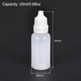 thumbnail image 2 of Uxcell Botella de goteo de boca pequeña de 0.68 oz Plástico Blanco 10pcs, 2 of 6