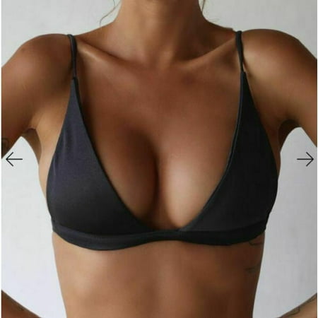 Sexy Women Bandage Bikini Top Push-up Padded Bra Bralette Swimsuit Swimwear