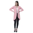 thumbnail image 2 of Moomaya Cardigan Long en Coton à Manches Longues Hi-Lo pour Femmes, 2 of 7
